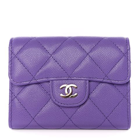 chanel caviar quilted flap card holder wallet|CHANEL Caviar Quilted Flap Card Holder Wallet Purple.